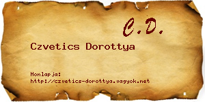 Czvetics Dorottya névjegykártya