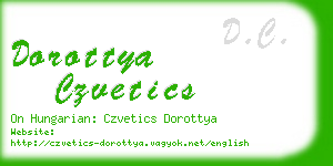 dorottya czvetics business card
